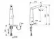 HANSADESIGNO Style 5194 Waschtischbatterie mit hervorgehobenem Auslauf und Steuerung, abgebildet in technischer Zeichnung mit Maßangaben und Anschlussdetails.